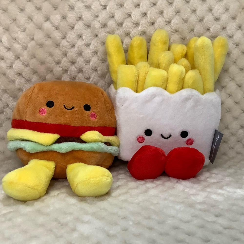 Hallmark Better Together Plush Set Hamburger and French Fries Magnetic Buddies🍔🍟